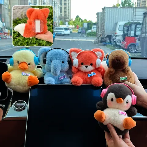 Simpatico Peluche Animale Cartone Animato Ciondolo Decorazione Bagagliaio Auto Capibara Dinosauro Coniglio Orsetto Giocattolo