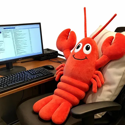 Simpatico Peluche Aragosta Cuscino Morbido Animale Creativo Bambola Aragosta Rossa Regalo di Compleanno Decorazione