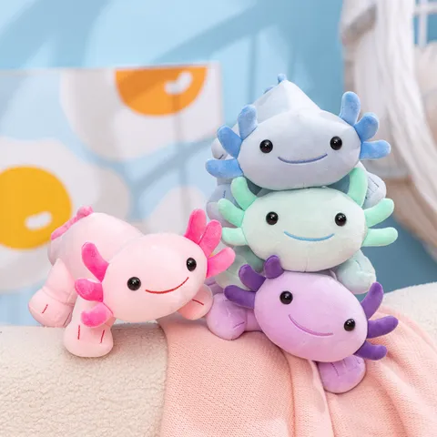 Simpatico Peluche Axolotl Animale Stuffed Morbido Cuscino Kawaii Salamandra Bambola Giocattolo per Bambini Regalo