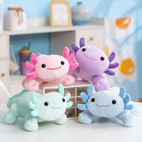 Simpatico Peluche Axolotl Animale Stuffed Morbido Cuscino Kawaii Salamandra Bambola Giocattolo per Bambini Regalo