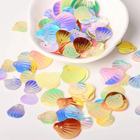 Paillettes de Coquillage Colorées pour Artisanat DIY de Scène pour Enfants Accessoires de Décoration de Couture de Vêtement Taille Mixte Paillettes de Coquille
