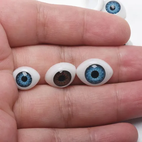 DIY Yeux de Poupée Résine Plastique Globe Oculaire Patchs Lunettes Miniatures Accessoires d'Artisanat Pour Fabrication de Jouets Fait Main