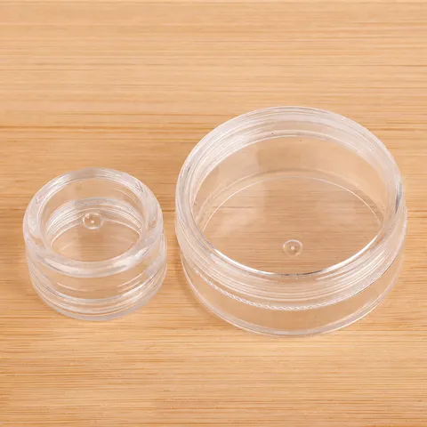 Transparent Plastic Round Storage Box Small Clear Container For Jewelry Nail Art Beads Diy Accessories Case
