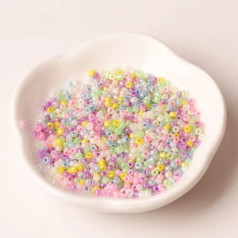 Perles Vrac en Verre Coloré Petites Perles d'Artisanat Pour Bracelets Fait Main DIY Accessoires de Bijoux