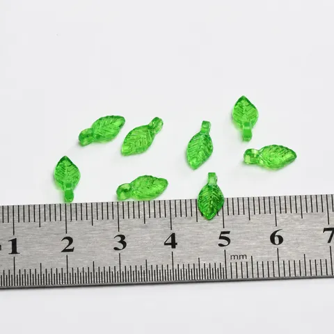 Petites Perles de Feuilles en Acrylique Collier Bracelet Boucles d'Oreilles Perles en Vrac Accessoires de Bijoux Fournitures d'Artisanat