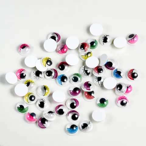Colorful DIY Googly Eyes Plastic Resin Doll Eyes Craft Accessories With Adhesive Backing For Handmade Crafts
