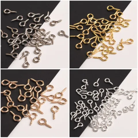 Yeux de Vis en Fer Épingles à Œillet Anneaux Filetés Pièces de Fabrication de Bijoux DIY Œillets en Métal Connecteurs