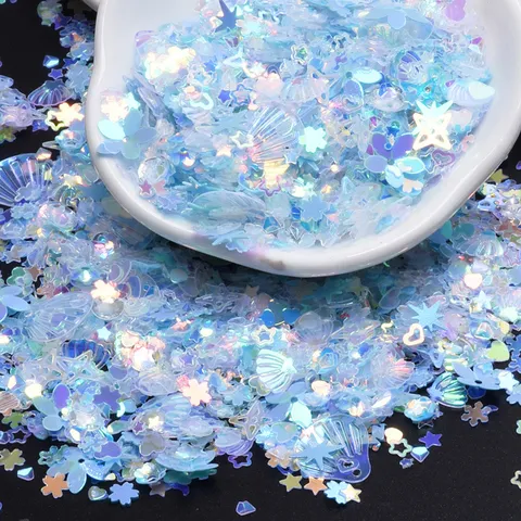 Paillettes et Glitter DIY Mélangés pour Remplissage de Résine UV Art des Ongles et Décoration de Maquillage des Yeux