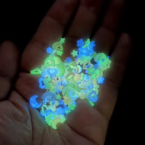 Tranches D'argile Polymère Lumineuses Étoile Cœur Lune Fleur Accessoires DIY Matériau De Remplissage Pour Coque Artisanat
