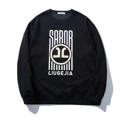 Herren Casual Lose Passform Kapuzenpullover Langarm Rundhals Bedruckt Sweatshirt Übergröße Streetwear