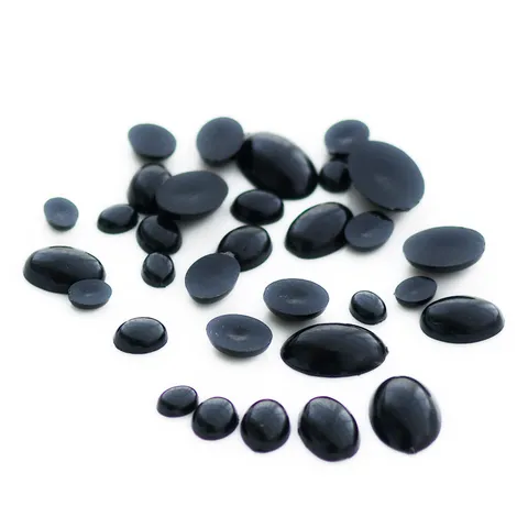 Ojos de Muñeca Ovoides de Plástico Negro Parte Posterior Plana Ojos de Seguridad Ojos de Manualidades Para Fabricación de Juguetes de Muñecas de Ganchillo Hechos a Mano DIY