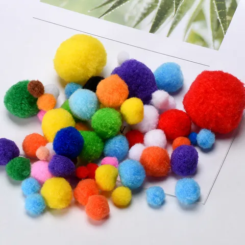 Pompons Colorés en Polypropylène Pompons Moelleux pour Enfants Bricolage Loisirs Créatifs Projets Artistiques Accessoires de Vêtements Décoration de Maison