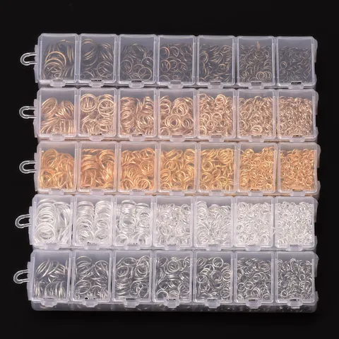 DIY Fabrication de Bijoux Résultats Anneaux Sauteraux Fer Ouvert Fendu Anneaux Connecteurs Pour Bracelets Colliers Boucles d'Oreilles Boîte