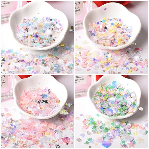 Korean Style Mixed Small Sequins DIY Nail Art Decoration Glitter PVC Epoxy Resin Filler Facial Makeup Accessories