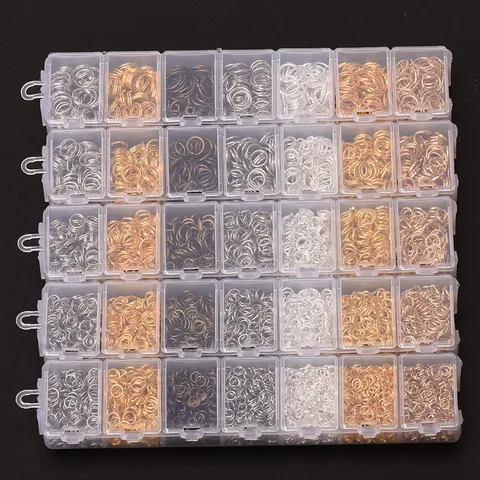 DIY Fabrication de Bijoux Résultats Anneaux Sauteraux Fer Ouvert Fendu Anneaux Connecteurs Pour Bracelets Colliers Boucles d'Oreilles Boîte