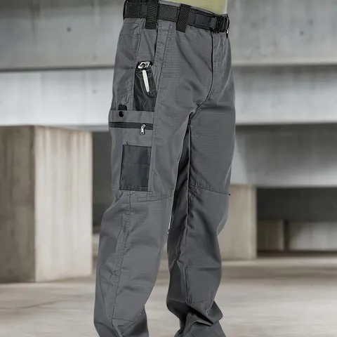 Herren Taktische Cargo Hose Wasserdicht Verschleißfest Gerade Freizeithose Mehrere Taschen Outdoor Wandern Arbeitshose