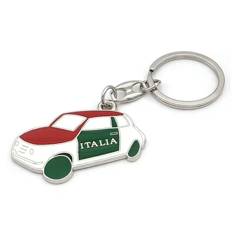 Creatieve Italiaanse Auto Motorfiets Sleutelhanger Metaal Emaille Sleutelhanger Stijlvolle Voertuig Tas Hanger Mode Accessoire Cadeau