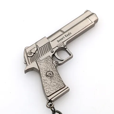 Porte-clés Pistolet Miniature en Métal Créatif Alliage Modèle de Pistolet Anneau de Clé Jouet Cadeau pour Hommes Pendentif de Clé de Voiture