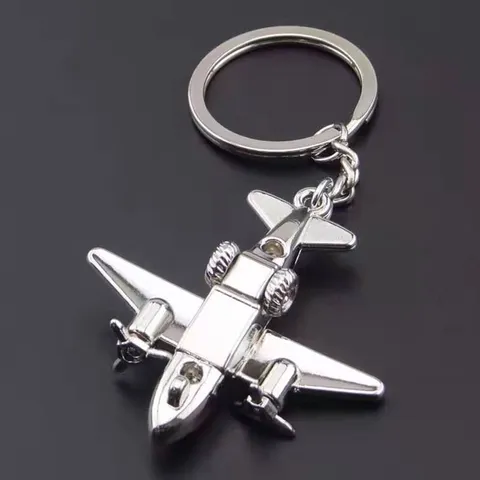Vintage Legierung Flugzeug Schlüsselanhänger Beweglicher Metall Flugzeuge Schlüsselring Luftfahrt Souvenir Geschenk Für Männer Frauen Taschenanhänger