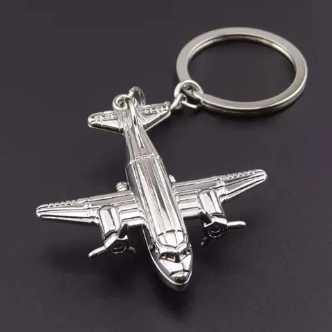 Vintage Legierung Flugzeug Schlüsselanhänger Beweglicher Metall Flugzeuge Schlüsselring Luftfahrt Souvenir Geschenk Für Männer Frauen Taschenanhänger