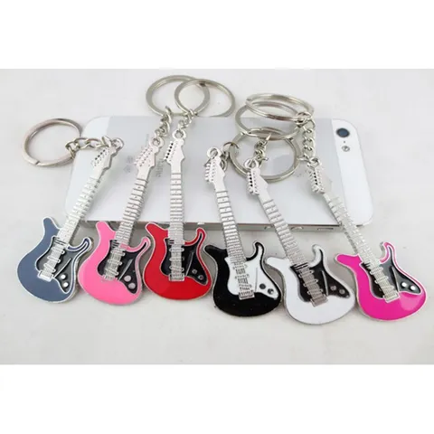 Creatieve Mode Viool Sleutelhanger Legering Metaal Ambacht Sleutelhanger Leuke Muziekinstrument Auto Tas Hangende Hanger Cadeau