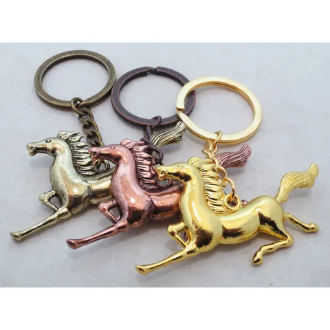 Creatieve Metaal Dierenriem Paard Sleutelhanger Legering Autosleutelhanger Tas Bedel Hanger Europese Stijl Mode Sieraden Cadeau