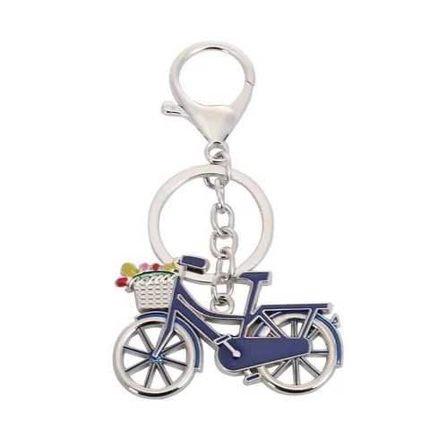 Creatieve Zinklegering Fiets Metalen Sleutelhanger Cartoon Fiets Sleutelhanger Tas Hanger