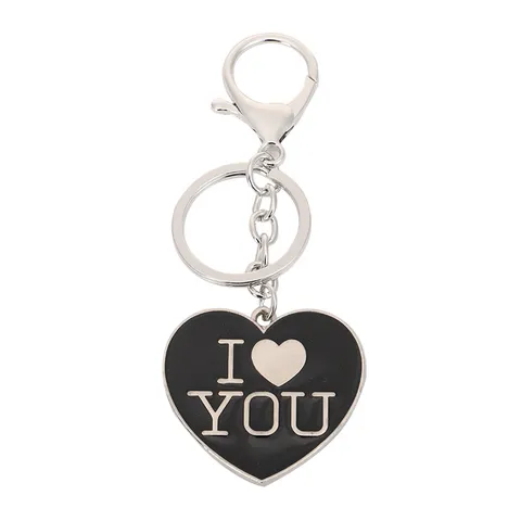 Creatief Hart Metaal Sleutelhanger Ik Hou Van Jou Hart Hanger Paar Sleutelhanger Accessoires Cadeau