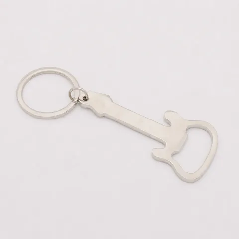 Creative Metal Guitar Bottle Opener Keychain Fashion Guitar Shape Key Ring Metal Accessories For Promotional Gift