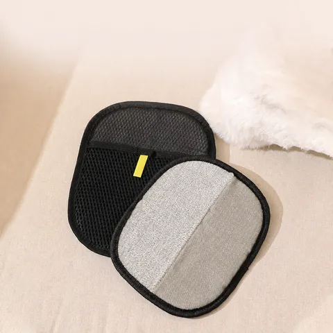 Gant d'Épilation pour Animaux Brosse de Toilettage Statique Double Face Nettoyant de Fourrure pour Chat et Chien Outil de Nettoyage de Peluche
