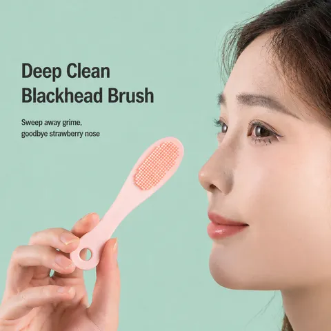 Brosse de Nettoyage Visage en Silicone Poils Doux Dissolvant de Points Noirs Doigtiers Outil de Pore