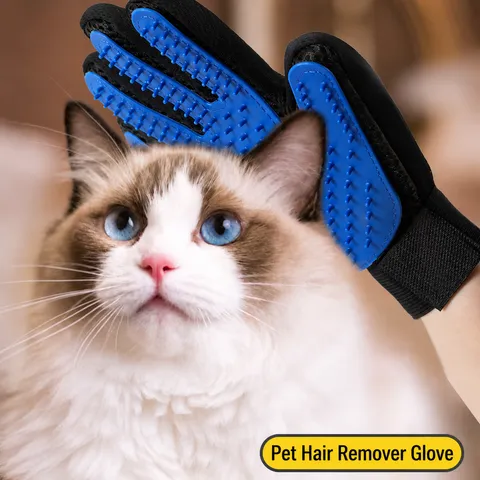 Gant de Toilettage pour Animaux Brosse de Démêlage Gant Doux Chat Chien Épilation Brosse de Massage Maille Respirante Outil de Bain