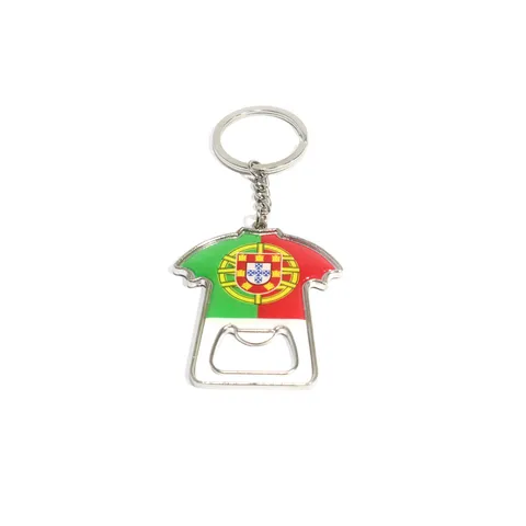 Creatieve Metalen Voetbal Trikot Flesopener Sleutelhanger Voetbal Fan Souvenir Cadeau Legering Sport Sleutelhanger