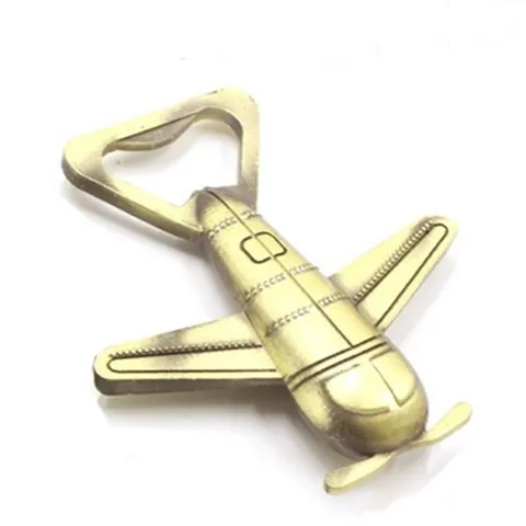 Apribottiglie per Aereo in Lega Creativo Retro Oro Rame Antico Apribottiglie per Birra in Metallo Regalo di Nozze Festa