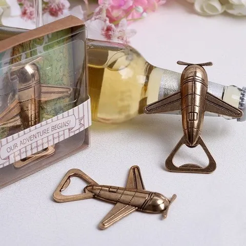 Apribottiglie per Aereo in Lega Creativo Retro Oro Rame Antico Apribottiglie per Birra in Metallo Regalo di Nozze Festa