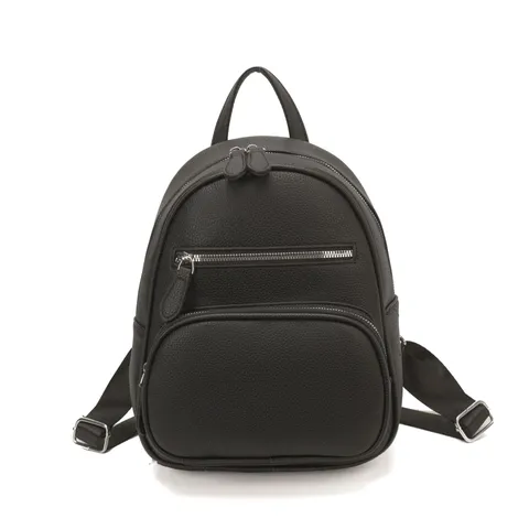 Femmes Casual Cuir PU Petit Sac à Dos Grain Litchi Voyage Daypack Multi Poches Sac à Main Quotidien Décontracté