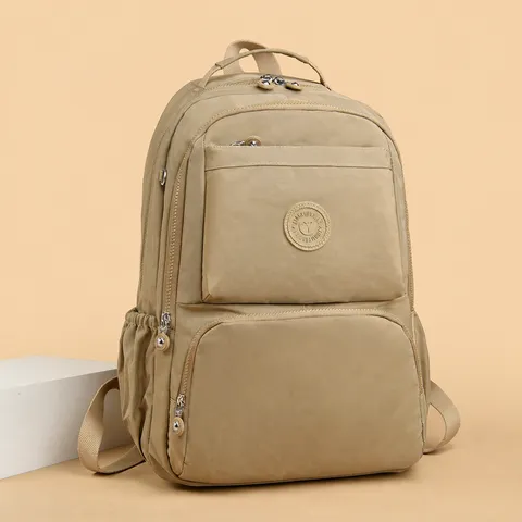 Grand Sac à Dos Décontracté en Nylon Imperméable pour Femmes et Hommes Voyage Sac d'École Étudiant de Collège