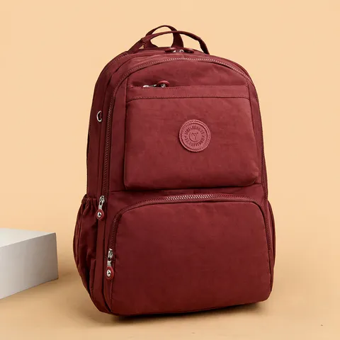 Grand Sac à Dos Décontracté en Nylon Imperméable pour Femmes et Hommes Voyage Sac d'École Étudiant de Collège