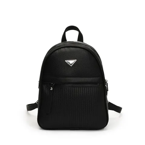 Sac à Dos en Cuir PU Casual Mode pour Femmes Léger Voyage Commutateur Daypack Minimaliste Sac d'École