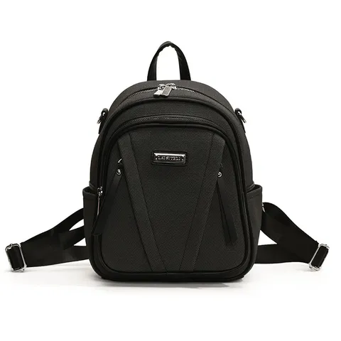 Sac à Dos Minimaliste en Cuir PU Style Coréen Sac d'École Décontracté pour Trajets Quotidien Mode Imperméable Voyage pour Femmes