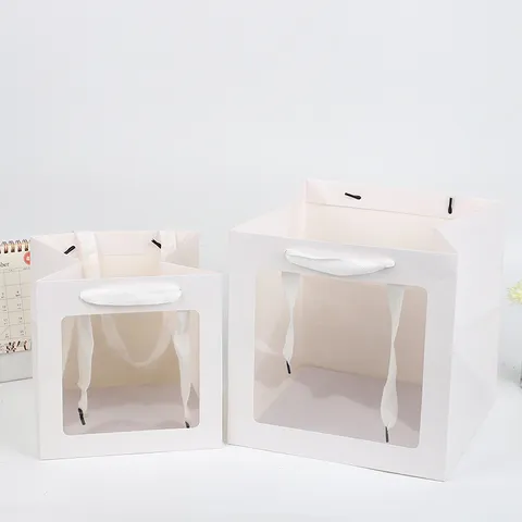 Bolsa de Regalo con Ventana Transparente Bolsa de Papel Bolso para Boda Fiesta