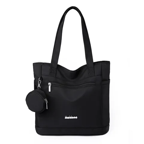 Sac Bandoulière Femme Grande Capacité Casual Tissu Oxford Sac Cabas Nylon Polyvalent Avec Petite Poche