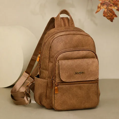 Sac à Dos Casual en Cuir PU pour Femmes Mode Sac de Voyage Imperméable Multifonction Trajet Sac à Main Quotidien