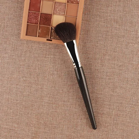 Professionele Schuine Contour Penseel Zacht Wol Haar Make-up Penseel Houten Handvat Cosmetisch Hulpmiddel