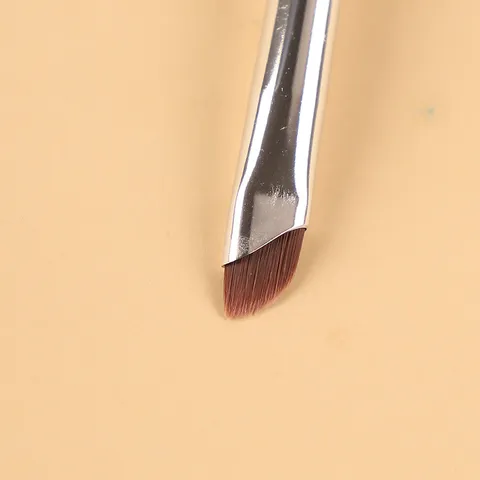 Brocha de Maquillaje de Ojos de Precisión Pelo de Caballo Doble Extremo Hoz Sombra de Ojos Brocha Mango de Madera Profesional