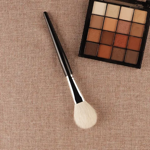 Professionele Make-up Penseel Zachte Wol Haren Houten Handvat Poeder Blush Penseel Gezicht Contour Cosmetisch Gereedschap