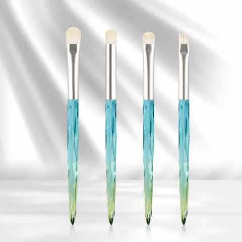 Augen Make-up Pinsel Farbverlauf Blau Acryl Griff Professionelle Lidschatten Verblendung Einarbeitung Augenbraue Make-up Werkzeuge
