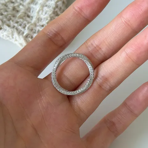 S925 Sterlingsilber Möbius Ring Für Damen Luxus Zirkonia Eingelegt Geschlossenes Design Fingerring Mode Schmuck
