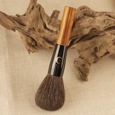 Starry Moon Series Round Powder Brush Professional Animal Hair Makeup Brush Wooden Handle Cosmetic Tool