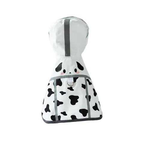 Imperméable pour Chien Mignon Chiot Poncho de Pluie Capuche Veste de Pluie Avec Bandes Réfléchissantes Petits Moyens Chiens